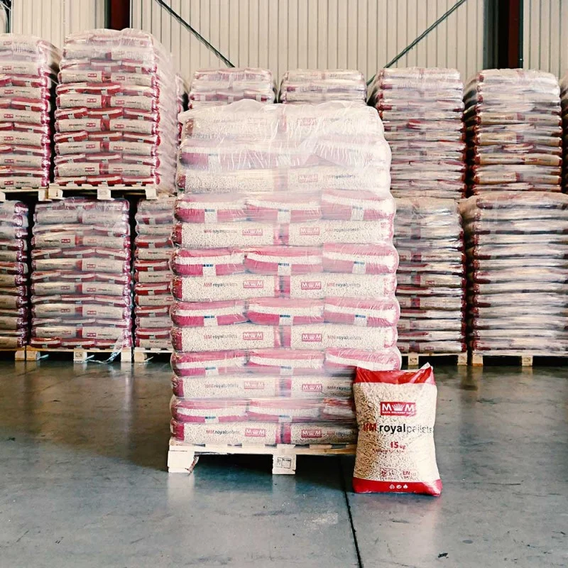 Pallet di Pellet MM ROYAL – 78 Kunststoffsäcke