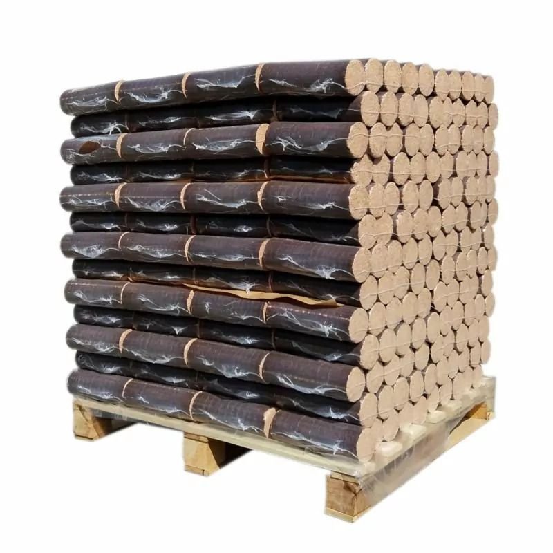 Verdichtetes Holz – Palette mit 96 Packungen à 5 Briketts