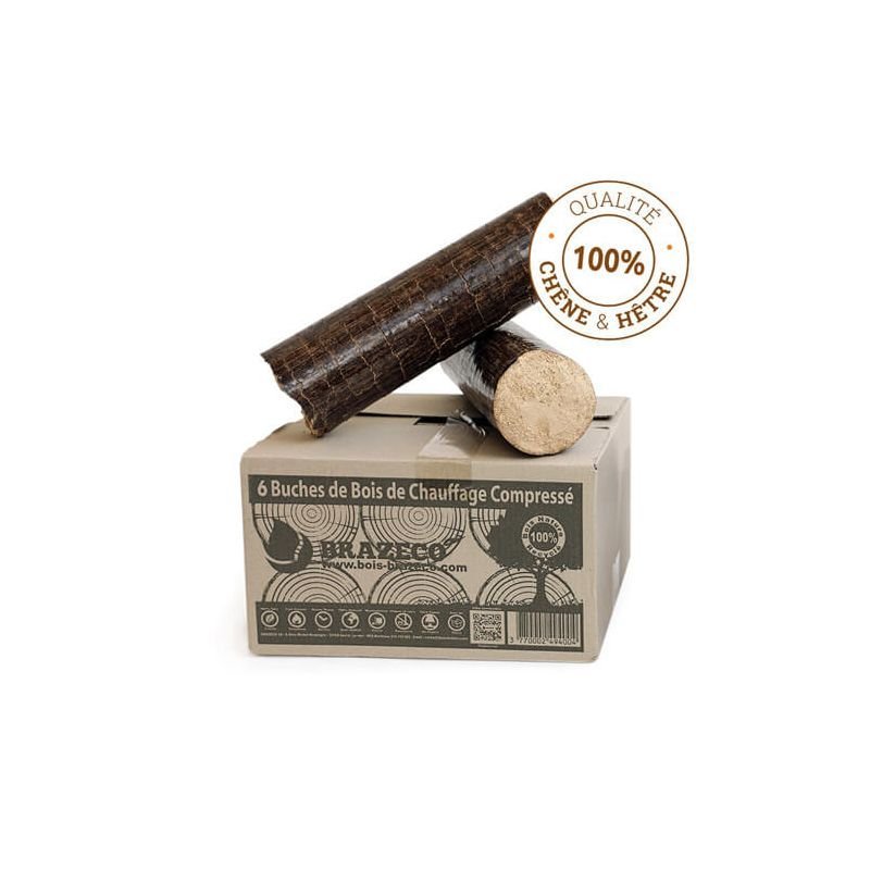 Holzbriketts – Premium-Qualität – Palette mit 80 Kartons à 6 Briketts